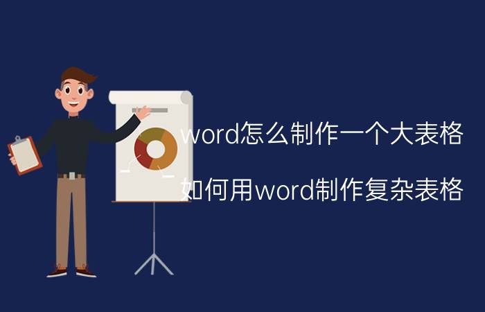 word怎么制作一个大表格 如何用word制作复杂表格？